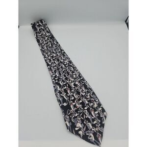 Looney Tunes Mania Bugs Bunny All Over Men's Neck Tie 1995 100% Silk